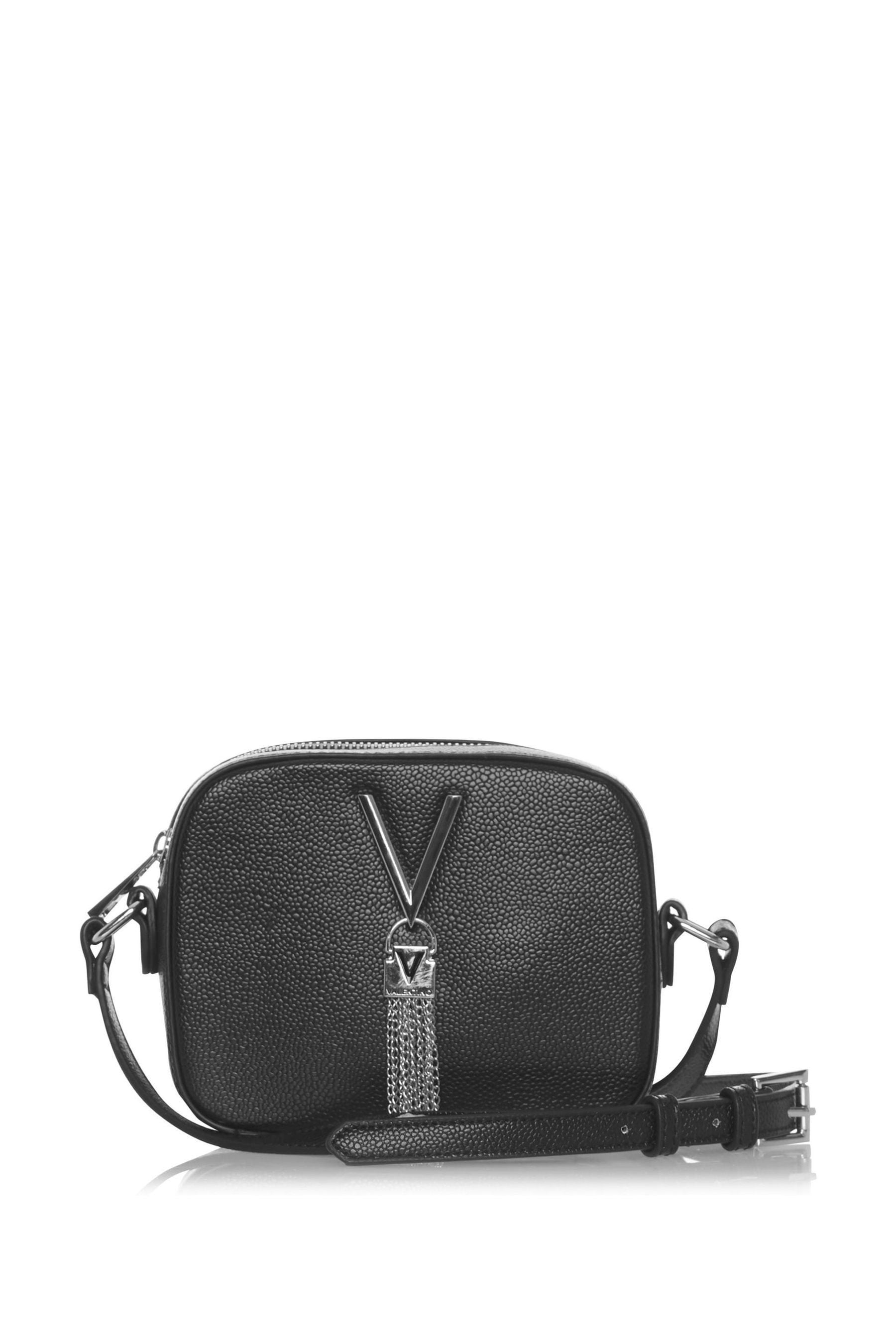 Buy Valentino Bags Black Camera Cross Body Bag with Tassle Detail