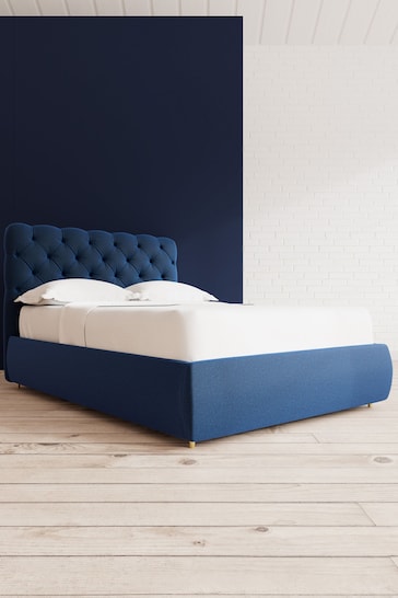 Swoon Soft Wool Midnight Blue Burbage Divan Bed