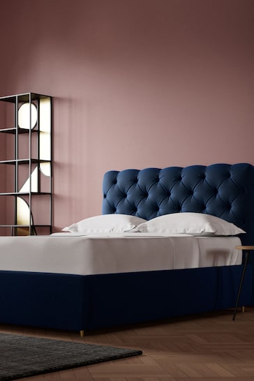 Swoon Soft Wool Midnight Blue Burbage Divan Bed