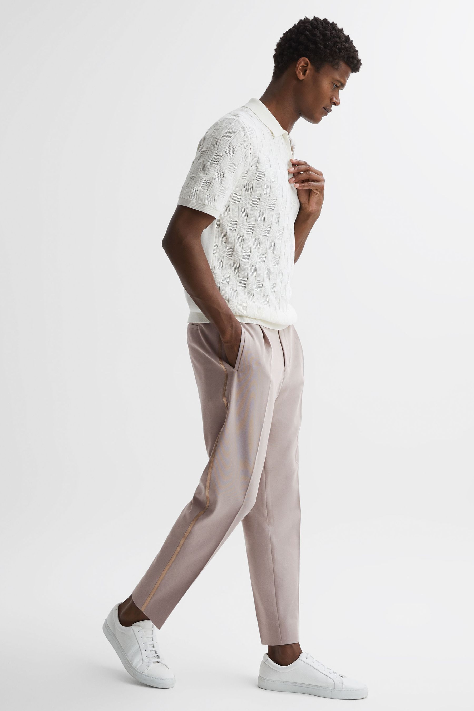 Striped hotsell cropped trousers