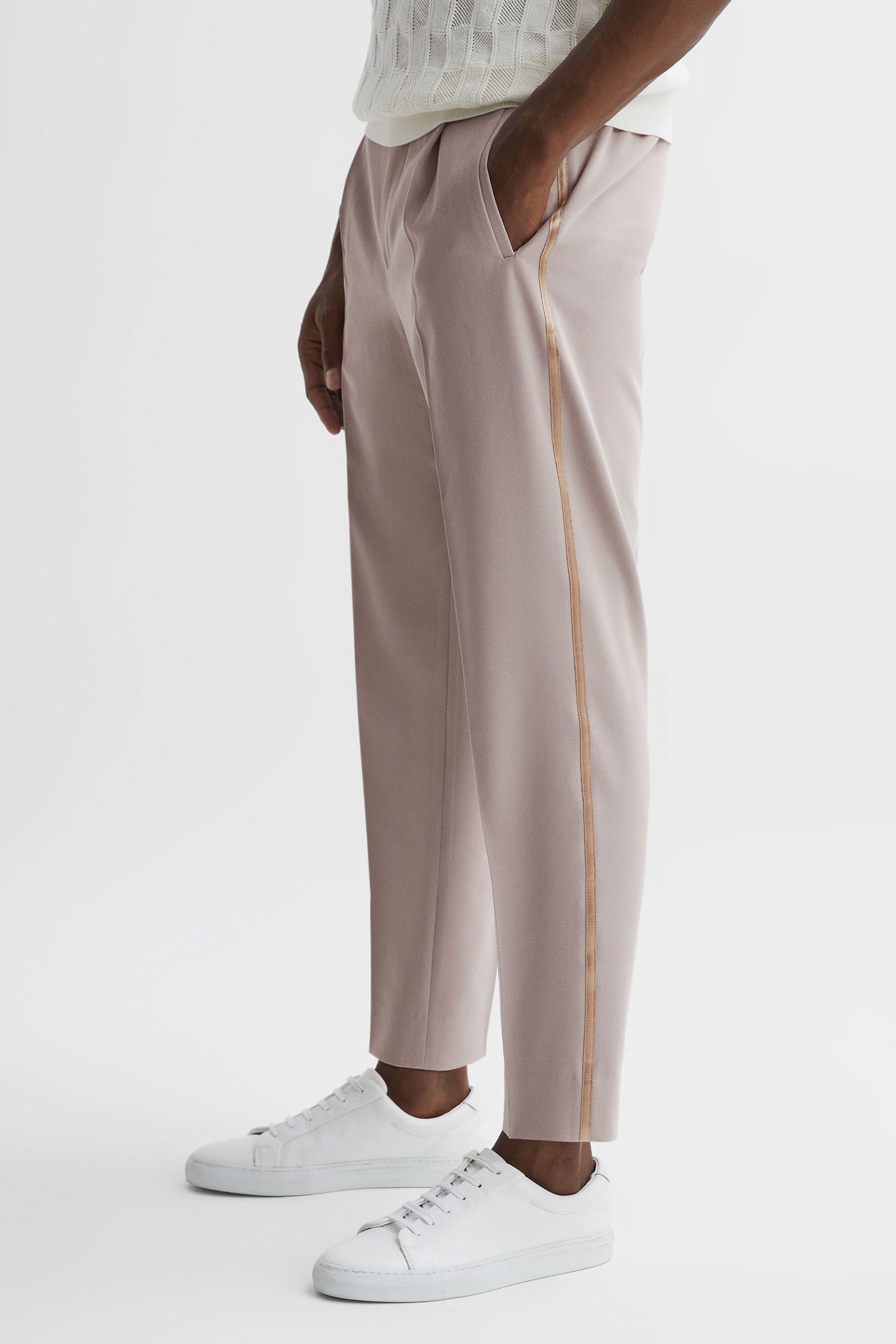 Ivory cropped clearance trousers