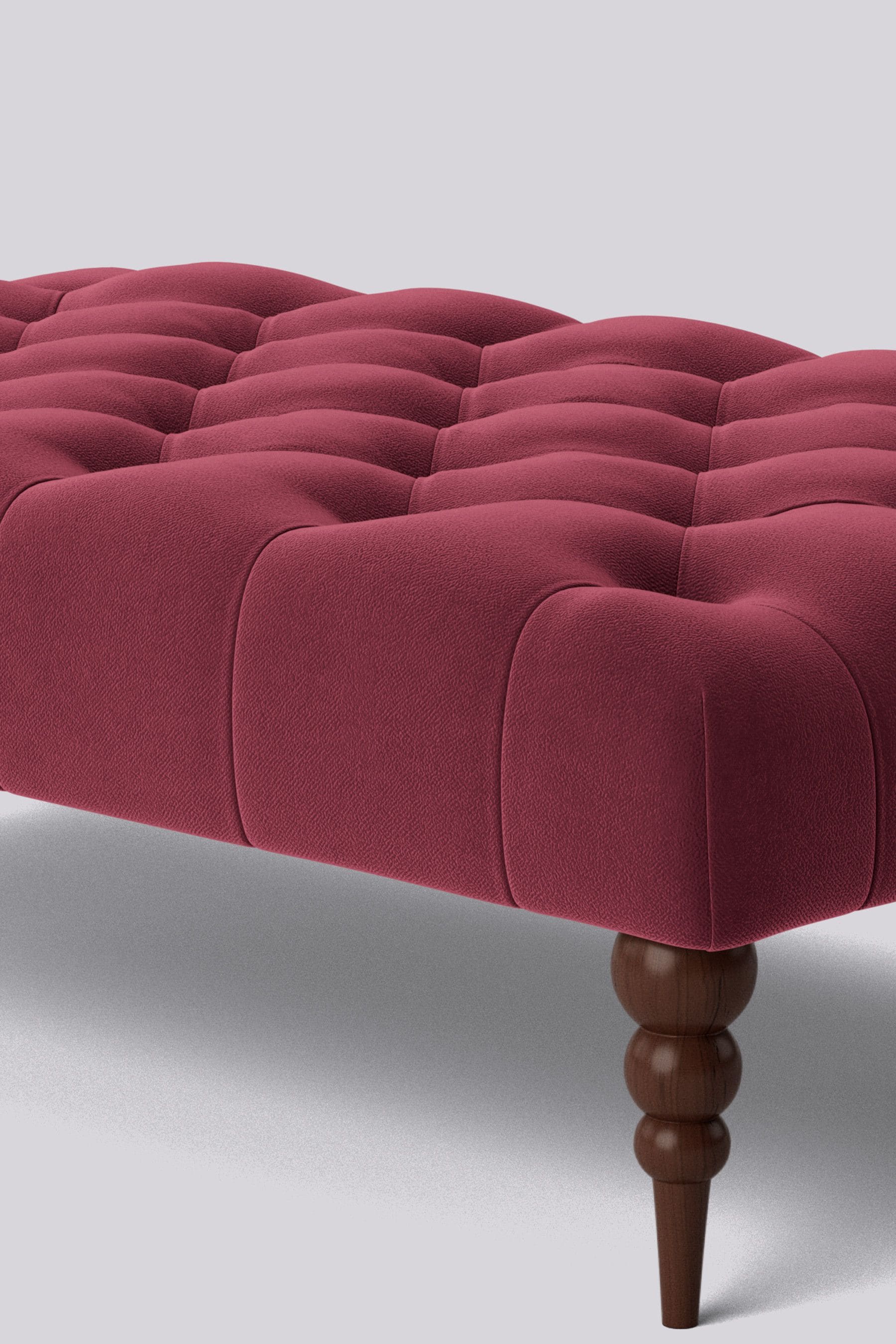 Rectangle outlet velvet ottoman