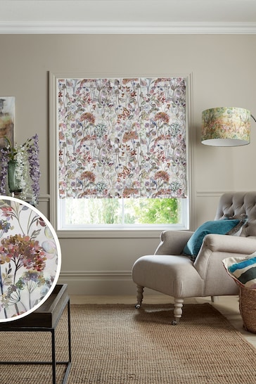 Voyage Dusk Red Country Hedgerow Made to Measure Roman Blind