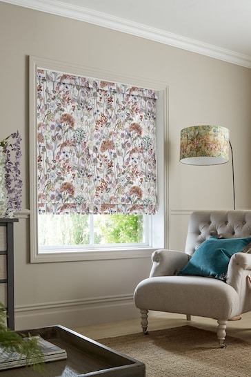 Voyage Dusk Red Country Hedgerow Made to Measure Roman Blind