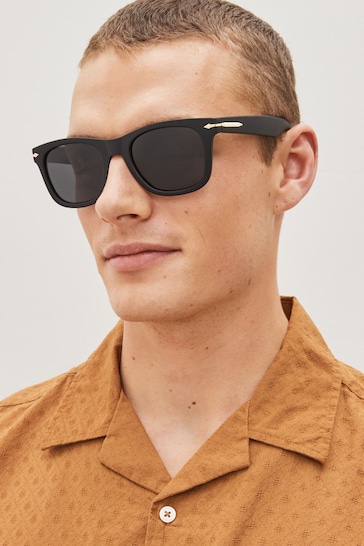 Black Square Polarised Sunglasses