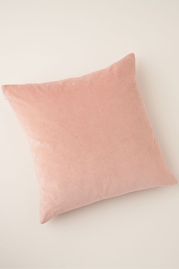 Truly Blush Pink Velvet Square Cushion