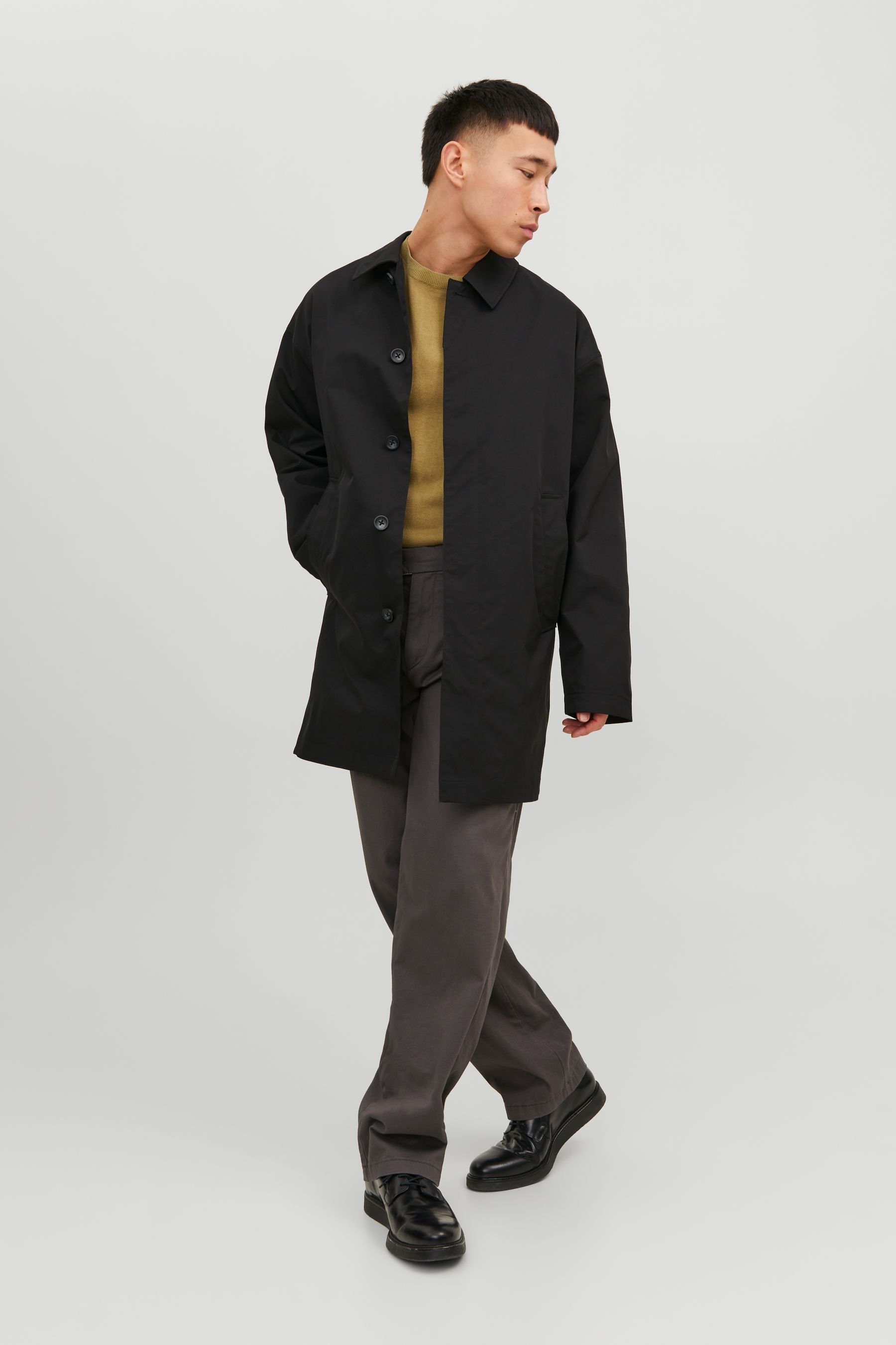 Buy JACK JONES Black Smart Trench Coat from the Next UK online shop