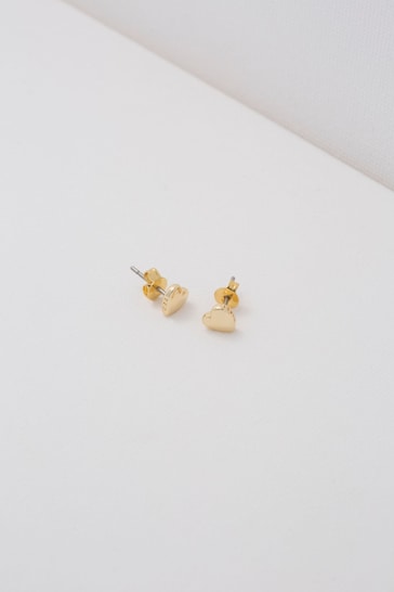 Ted Baker Gold Tone HARLY:  Tiny Heart Stud Earrings