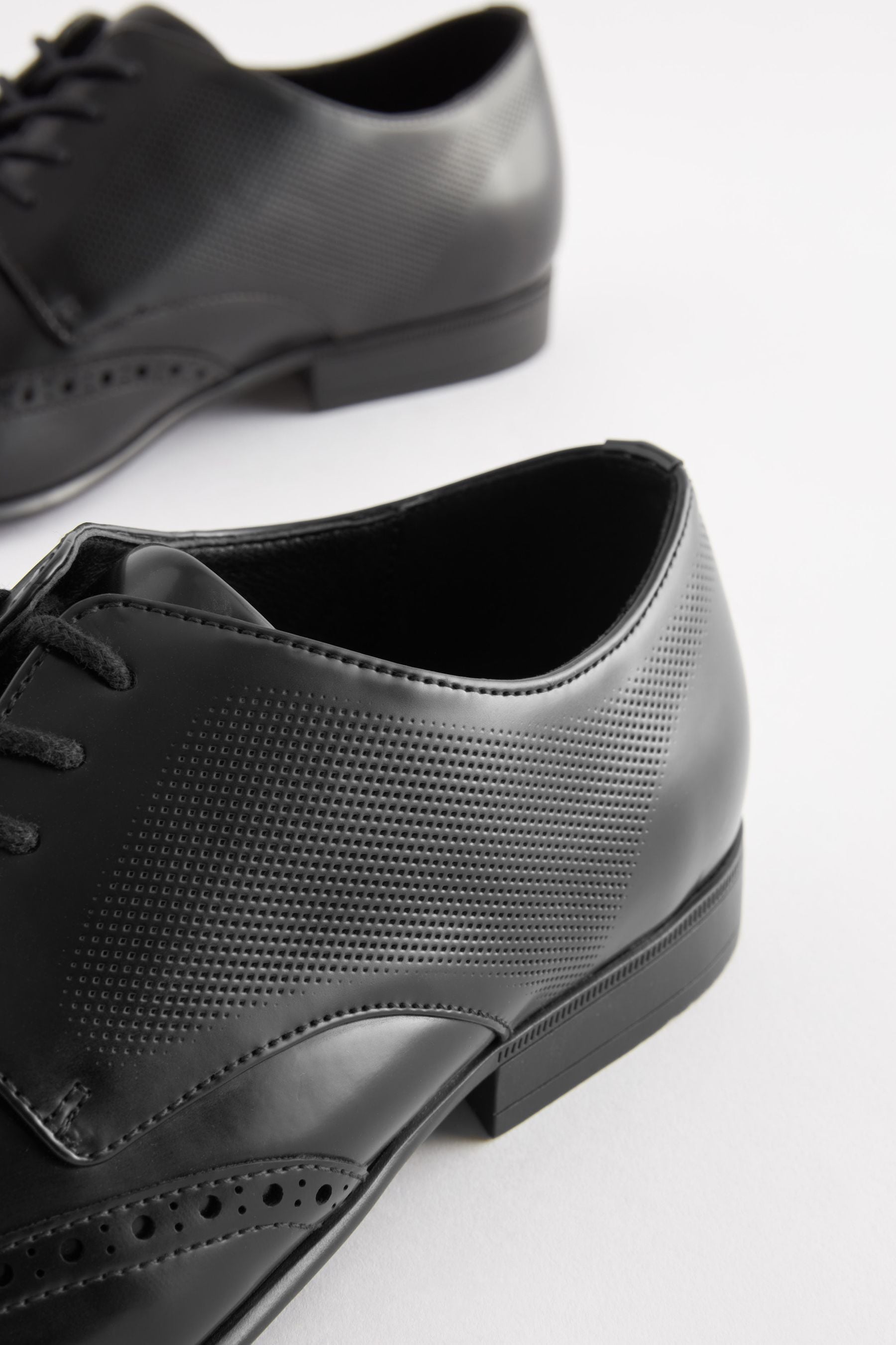 Black High Shine Brogues