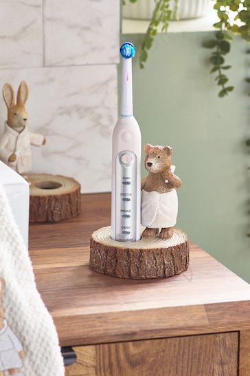 Natural Bertie Bear Electric Toothbrush Holder