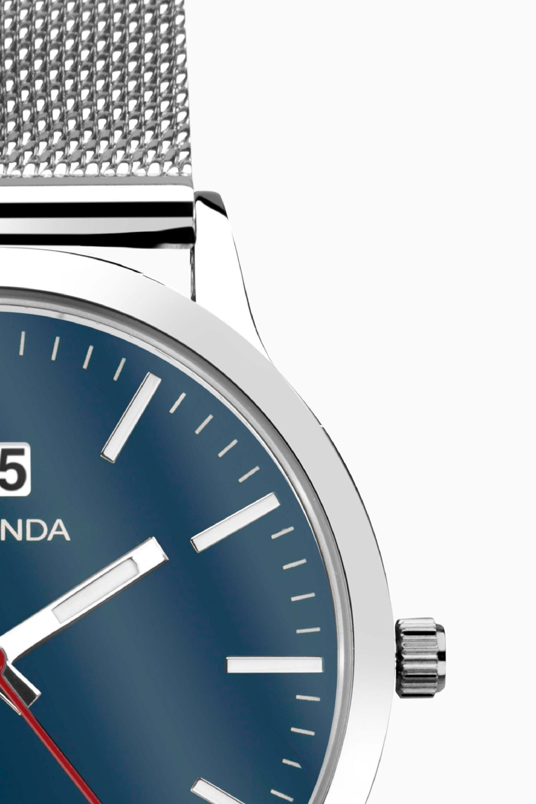 Sekonda men's blue dial mesh bracelet watch cheap
