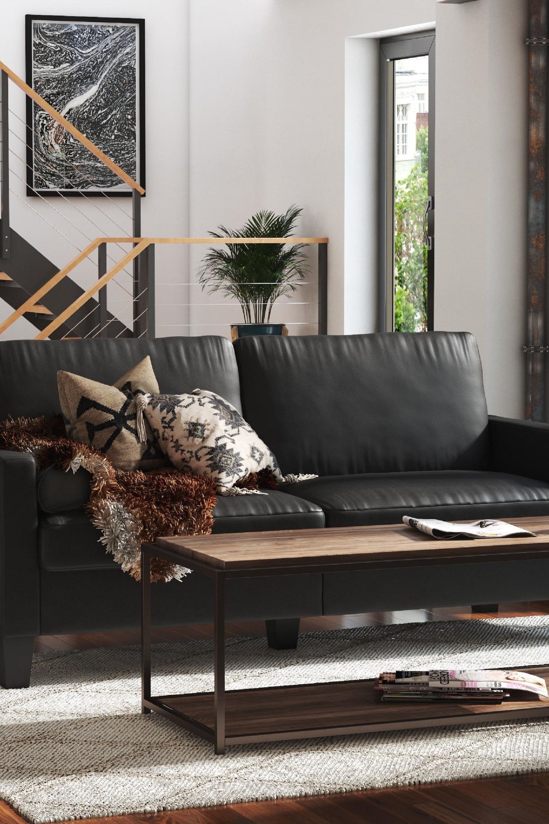 Next black sofa hotsell