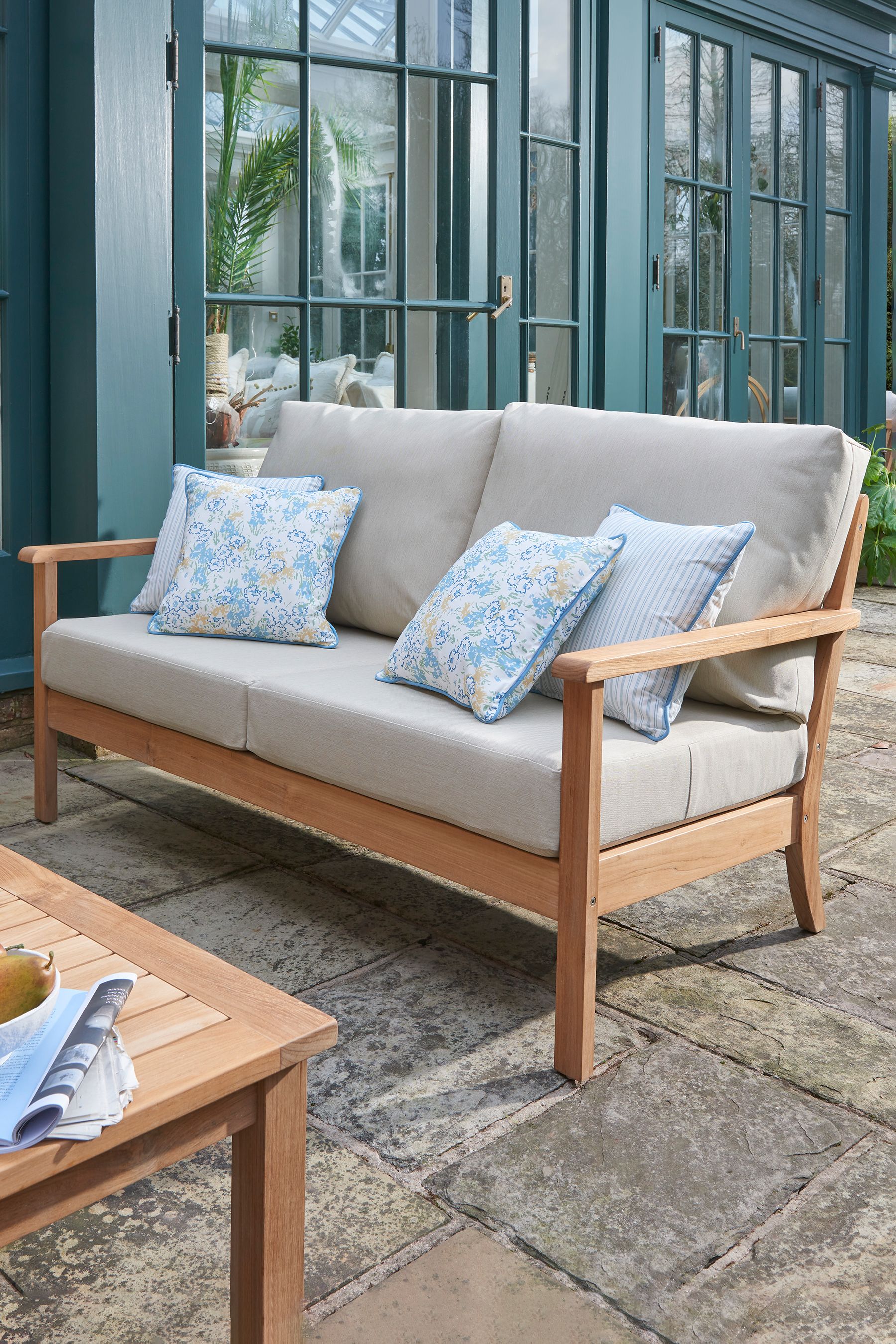 Laura Ashley Natural Salcey Outdoor Sofa