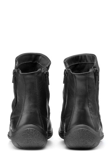 Hotter Black Wide Fit Whisper Zip Fastening Boots