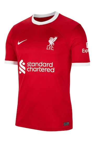 Nike Red M.Salah - 11 Liverpool FC Stadium 23/24 Home Football Shirt