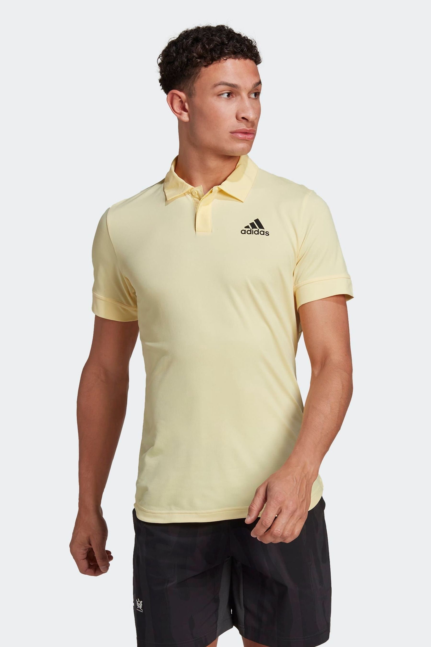 Adidas yellow polo shirts clearance