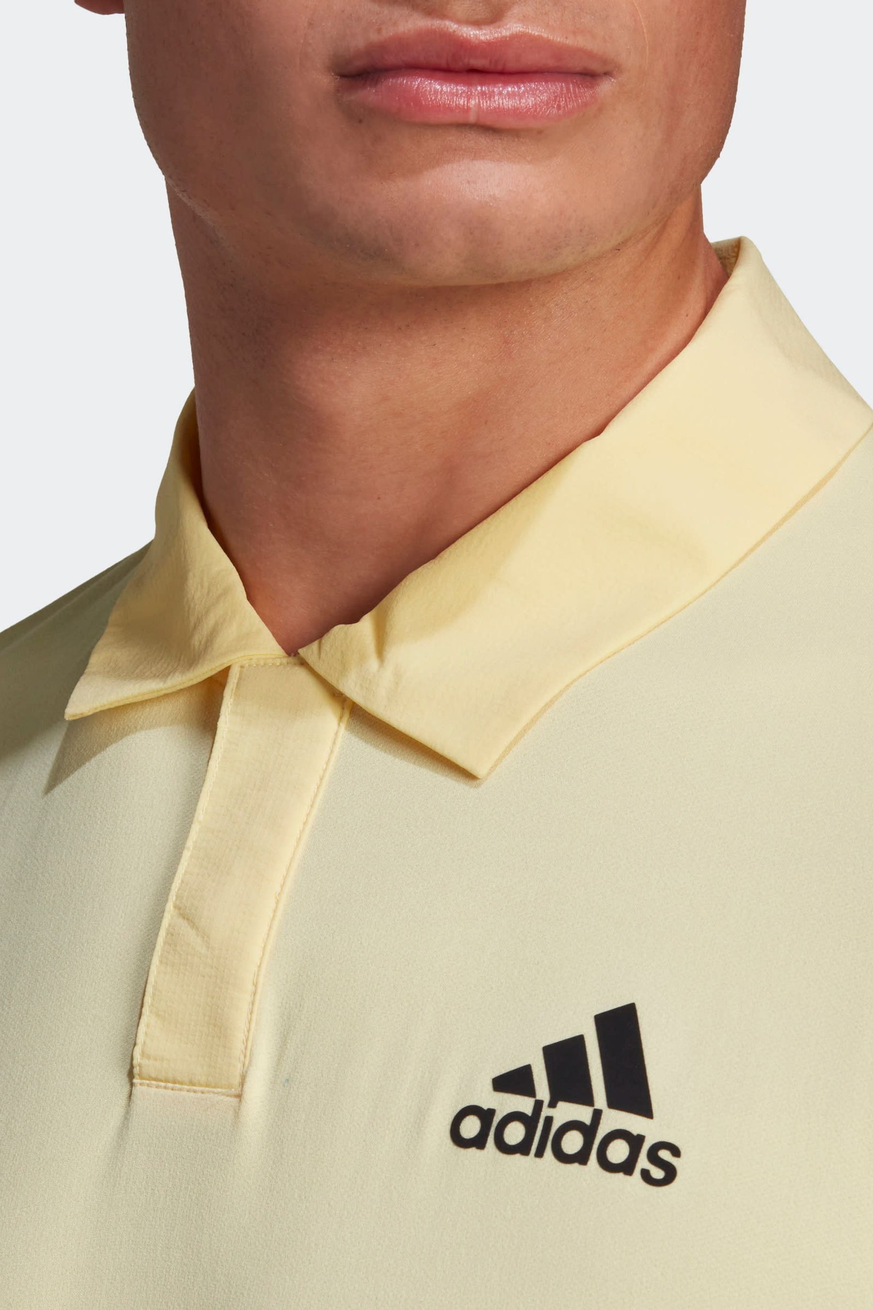 Buy adidas Men s Tennis New York FreeLift Yellow Polo Shirt from