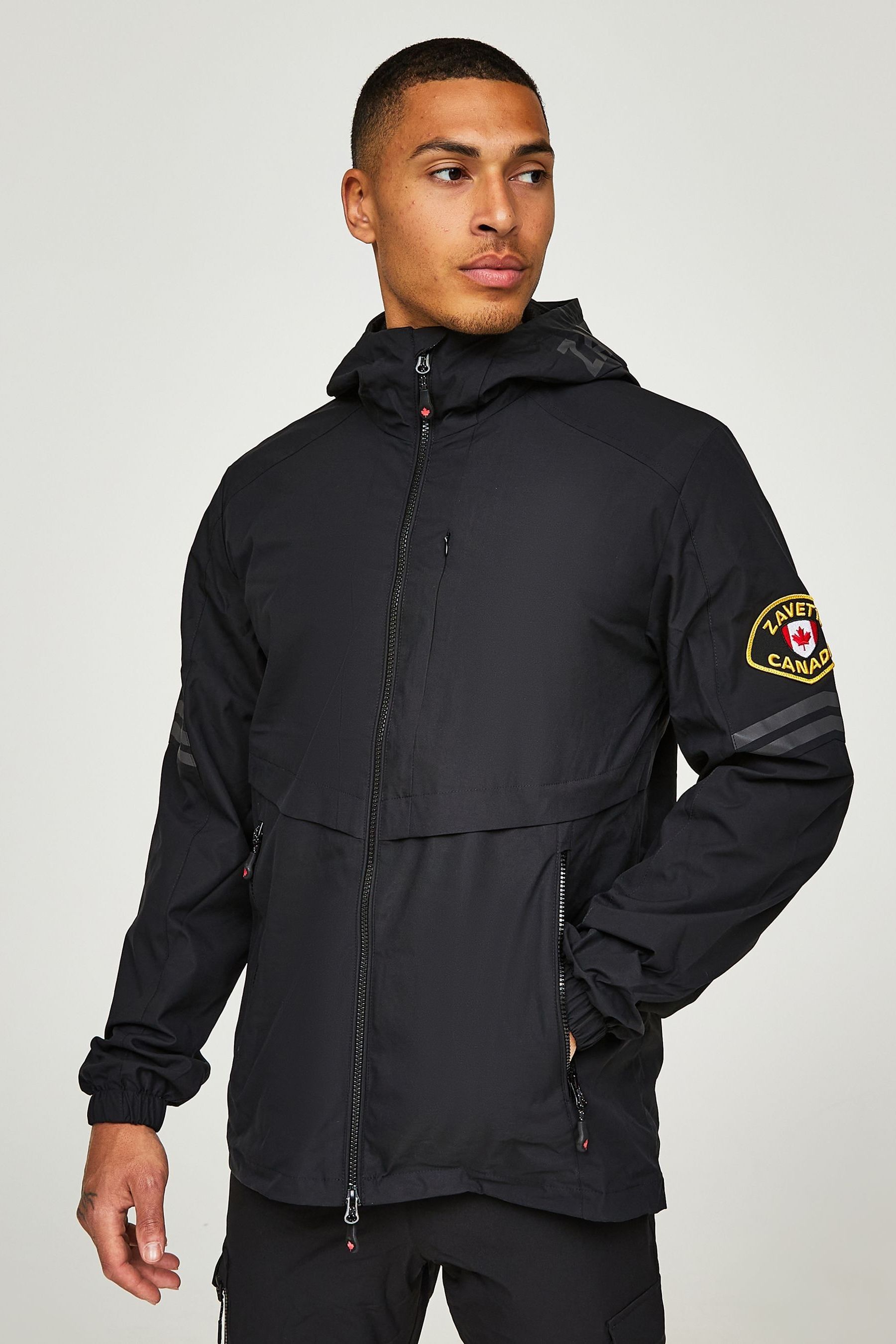 Zavetti Canada Delfino Black Windrunner Jacket