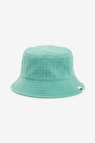 Mint Green Puff Fabric Bucket Oxford Hat (3mths-6yrs)
