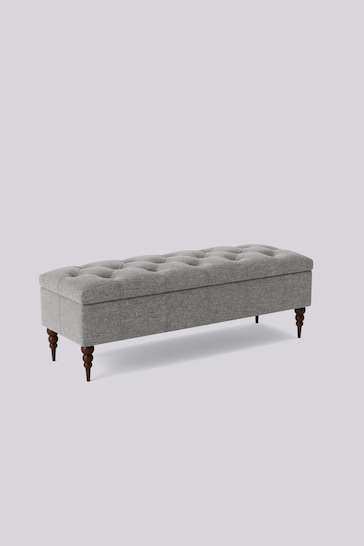 Swoon Houseweave Thunder Grey Plymouth Ottoman