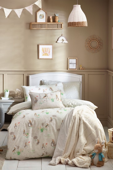 Peter Rabbit™ Natural Classic Watercolour Duvet Cover and Pillowcase Set