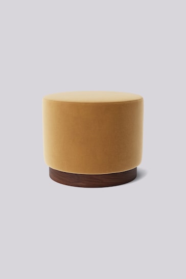 Swoon Easy Velvet Biscuit Natural Penfold Small Ottoman