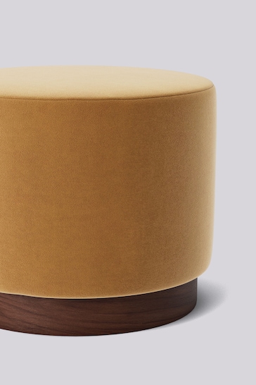 Swoon Easy Velvet Biscuit Natural Penfold Small Ottoman