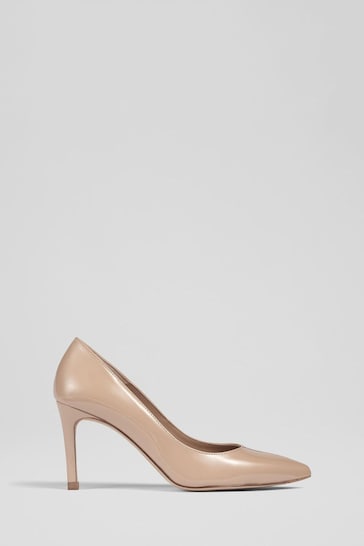 LK Bennett Floret Patent Leather Pointed Toe Courts