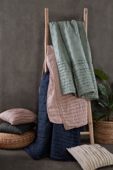 Lazy Linen Navy Blue 100% Washed Linen Lazy Linen Throw