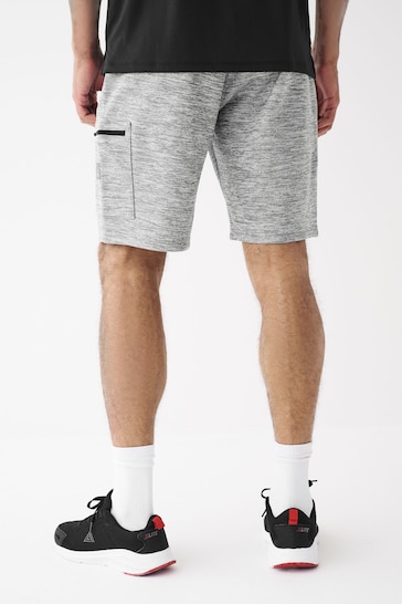 Grey Fleece Cargo Shorts