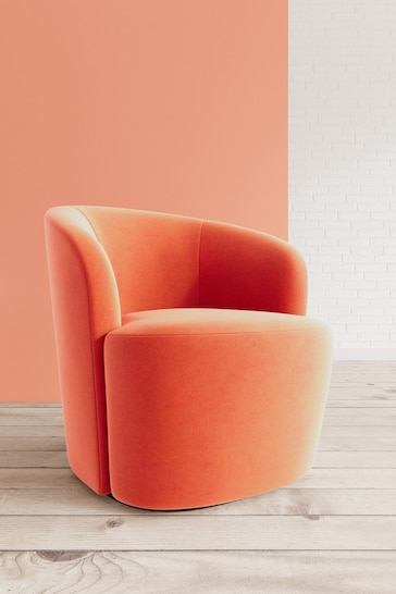 Swoon Easy Velvet Burnt Orange Ritz Chair