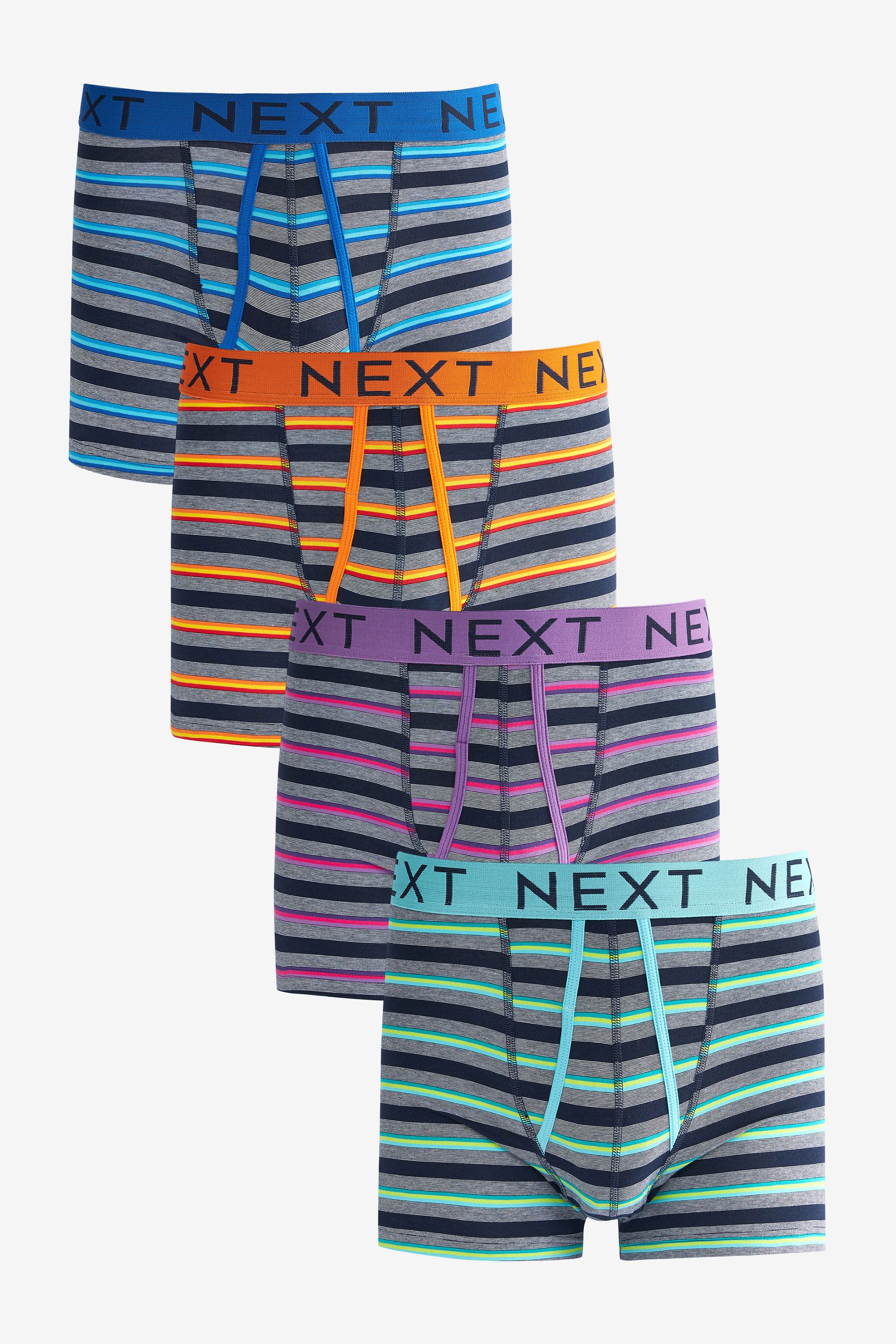 Buy Grey Stripe A Front Boxers from the Next UK online shop