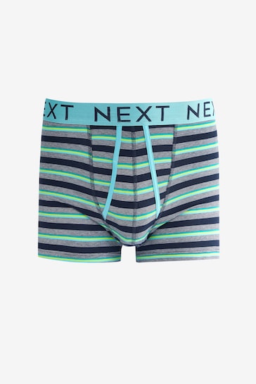 Grey Bright Stripe 4 pack A-Front Boxers