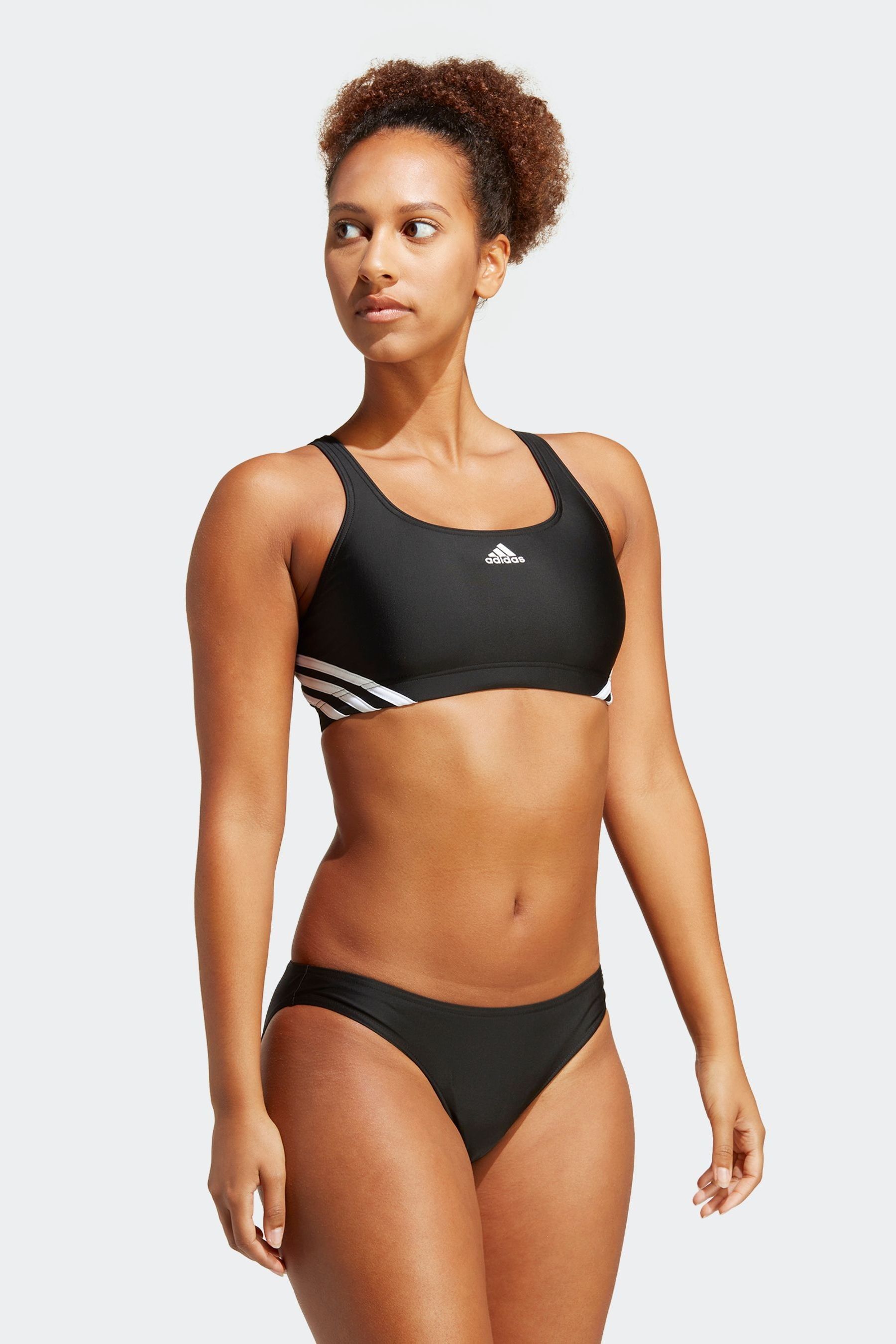 Adidas black 3 stripe bikini cheap