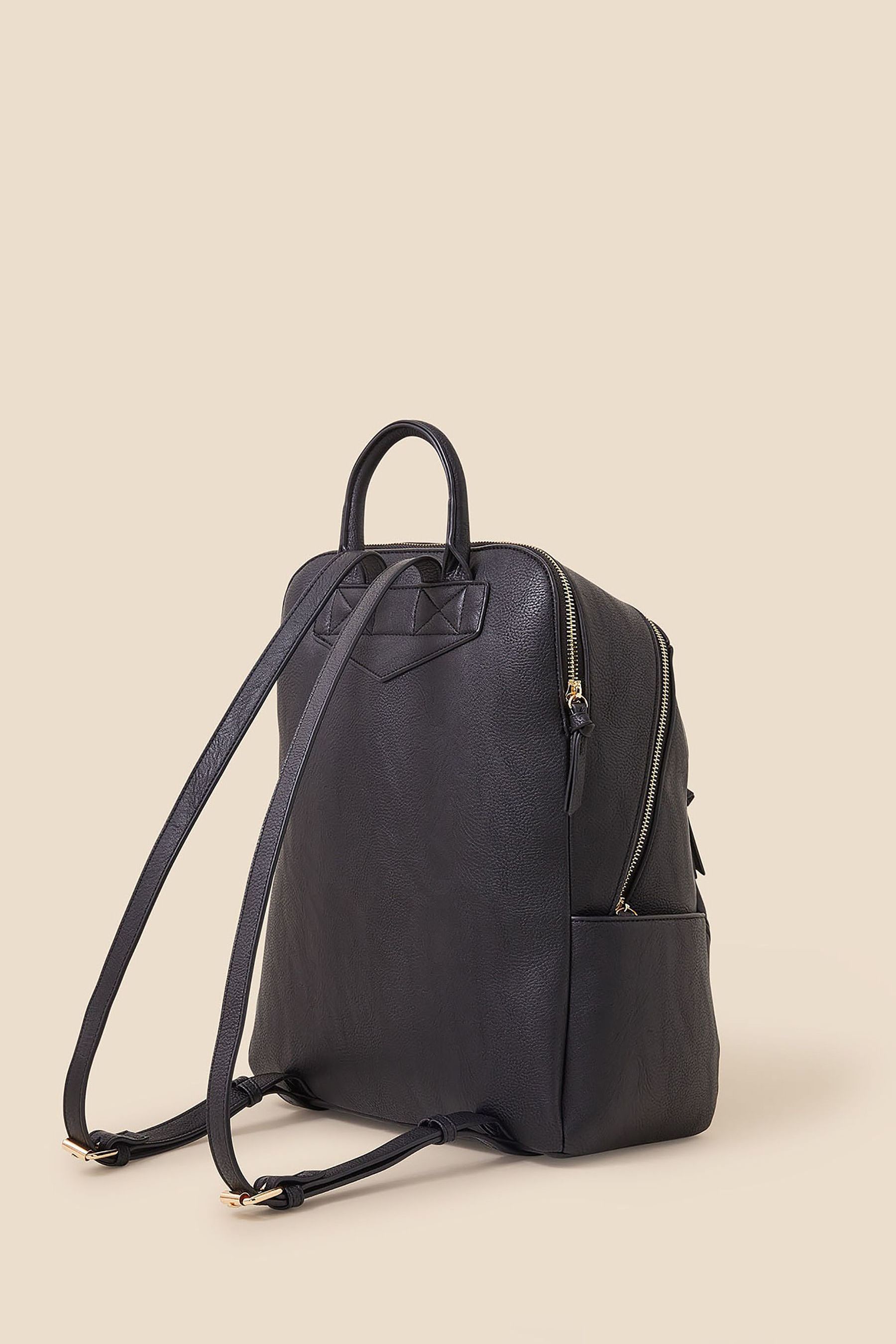 Accessorize Black Classic Zip Around Backpack