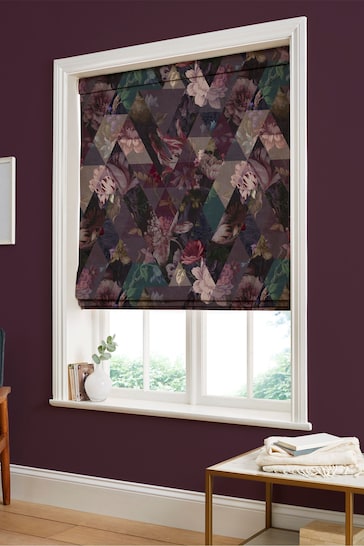 Graham & Brown Amethyst Purple Timepiece Made to Measure Roman Blinds