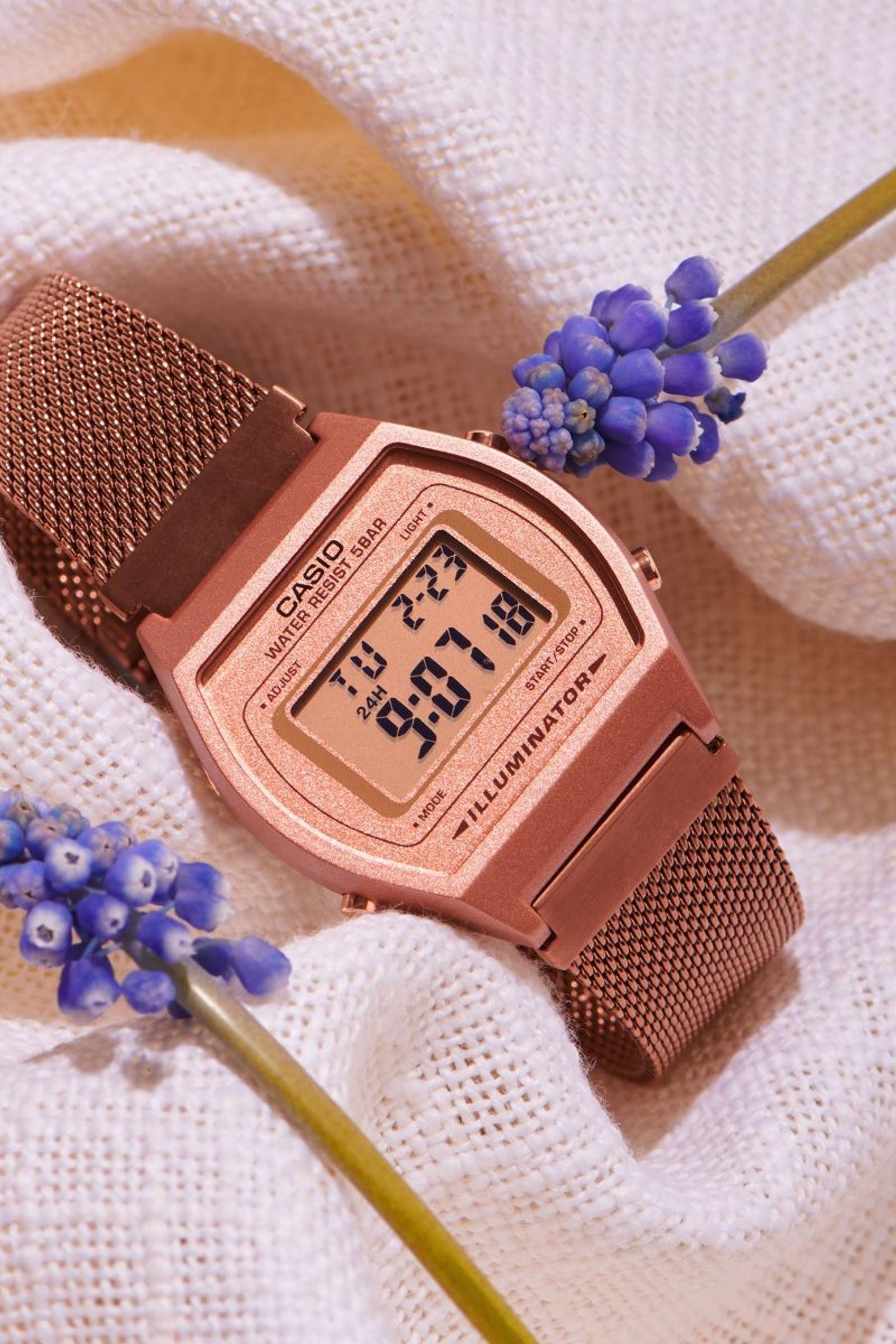 Casio Collection Rose Gold and Rose Plastic Resin Quartz Watch