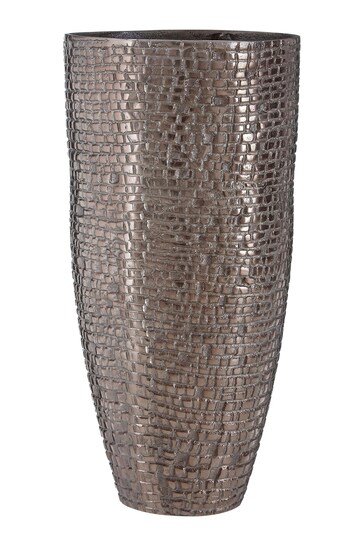 Fifty Five South Silver Pewter Textured Vase