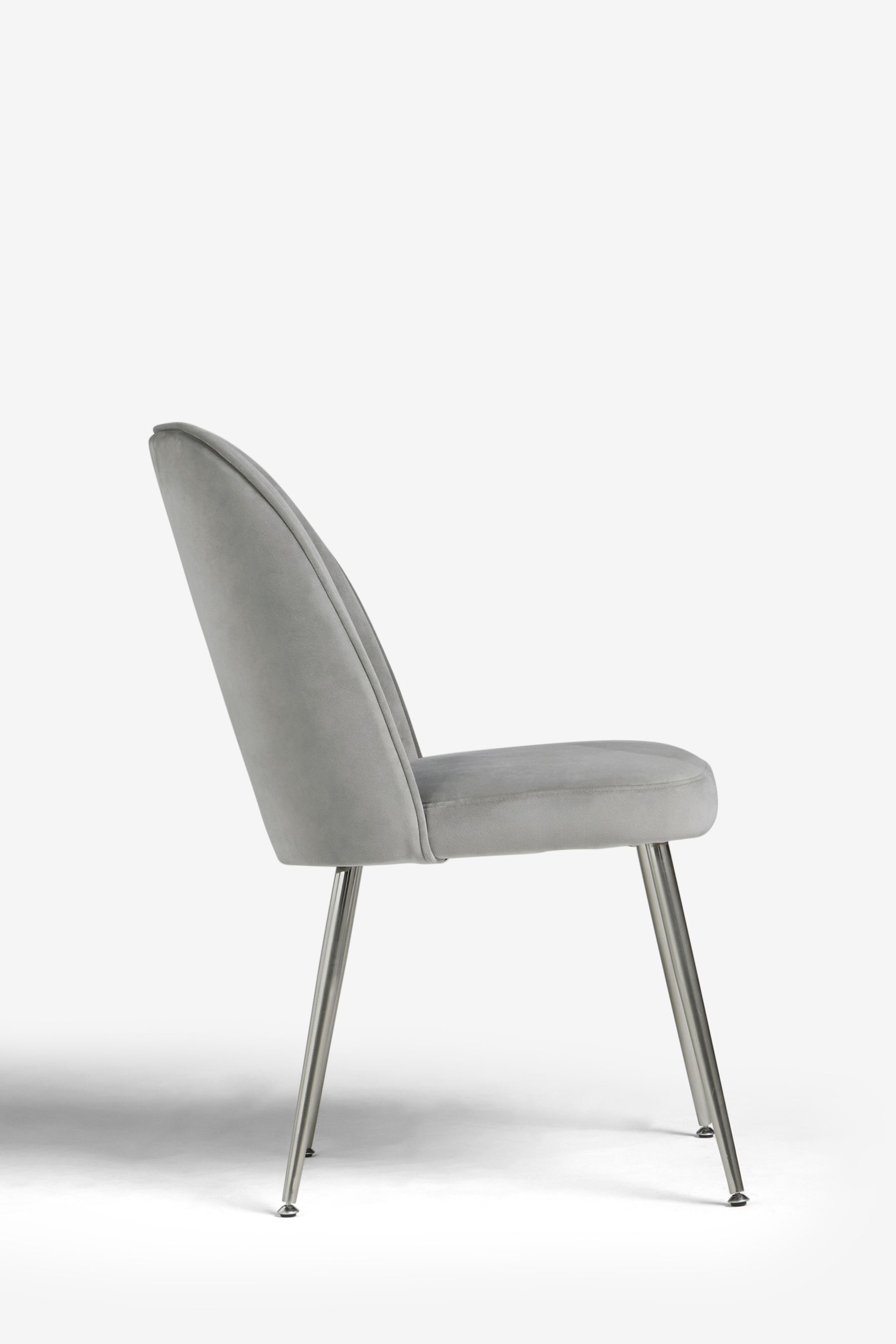 Brushed chrome dining chairs sale