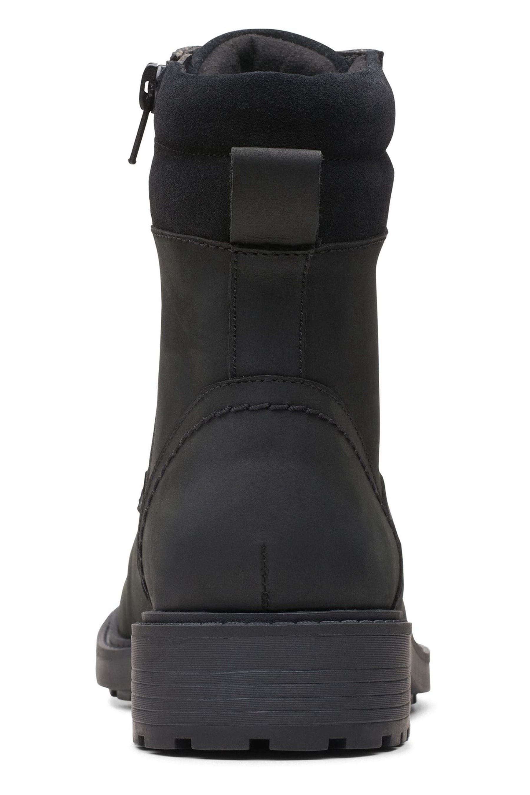 Clarks Black Leather Orinoco Spice Boots