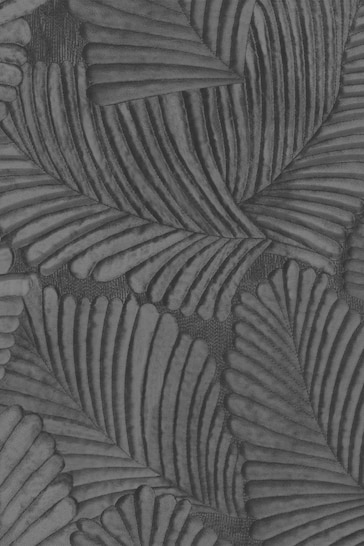 Riva Paoletti Black Palmeria Botanical Vinyl Wallpaper