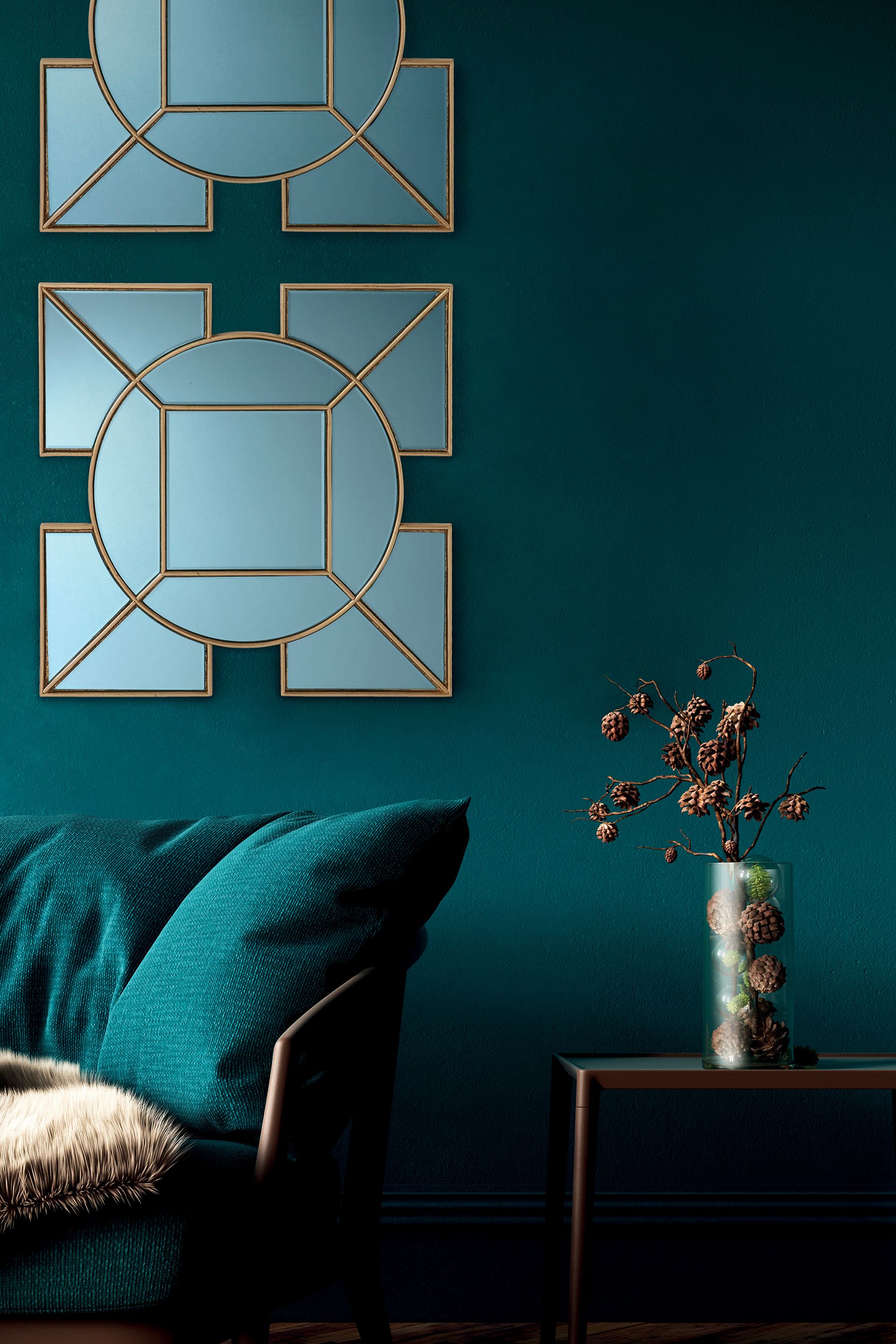 Mirrored living outlet room furniture next