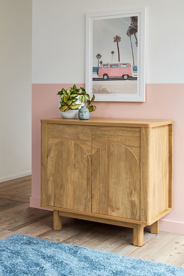 Natural Arches Mango Wood Effect Small Sideboard