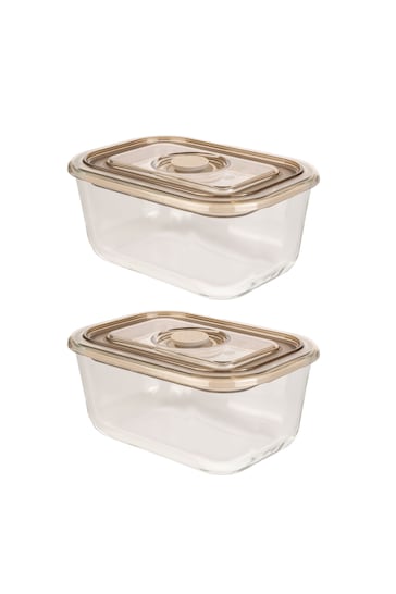 &Again Clear Glass Rectangular Storage Container