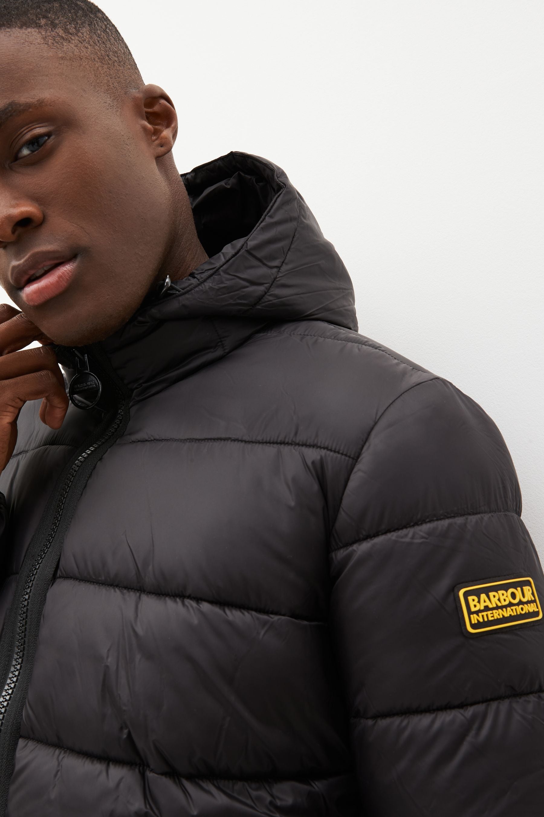 Barbour black store puffer jacket