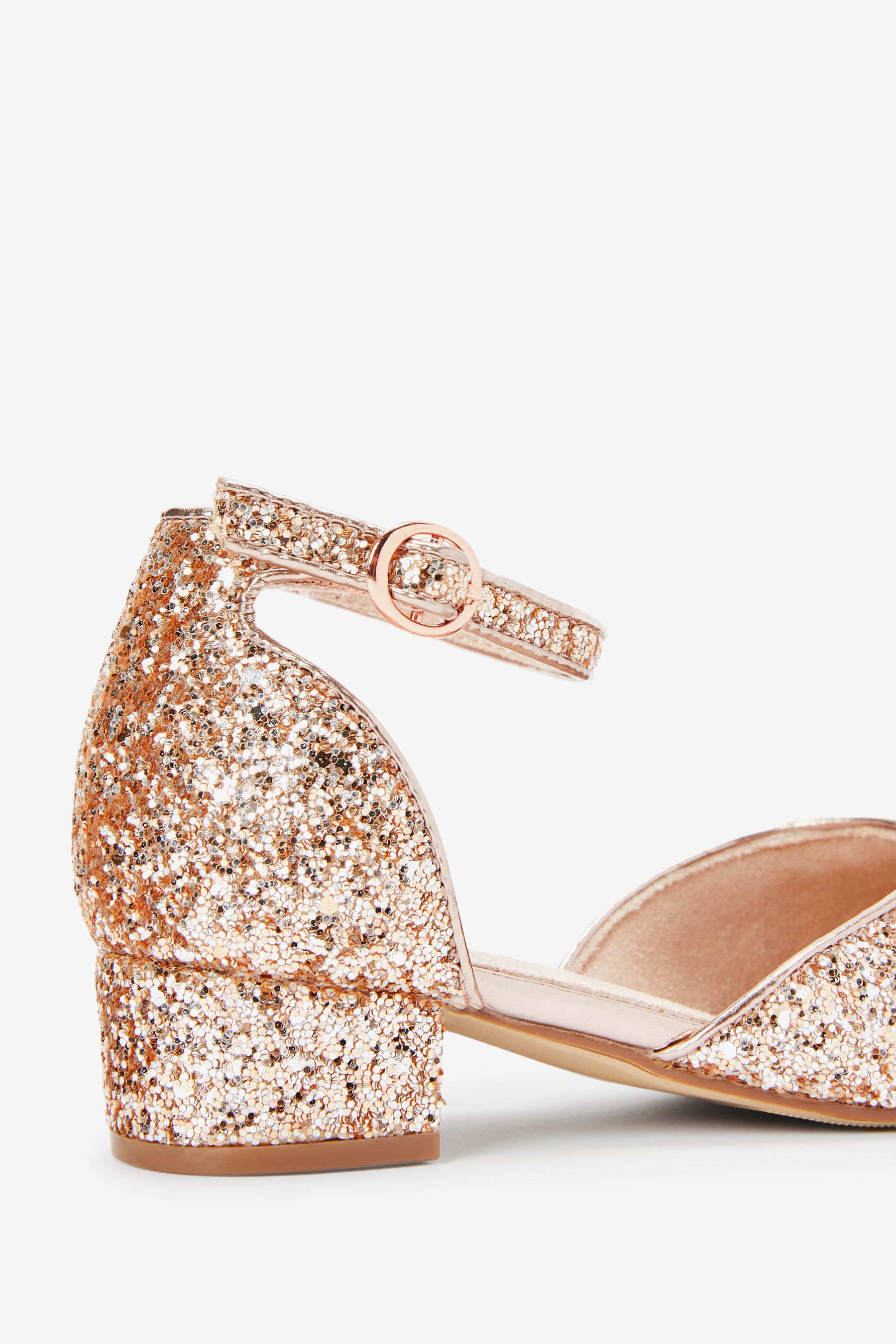 Girls rose hotsell gold glitter shoes