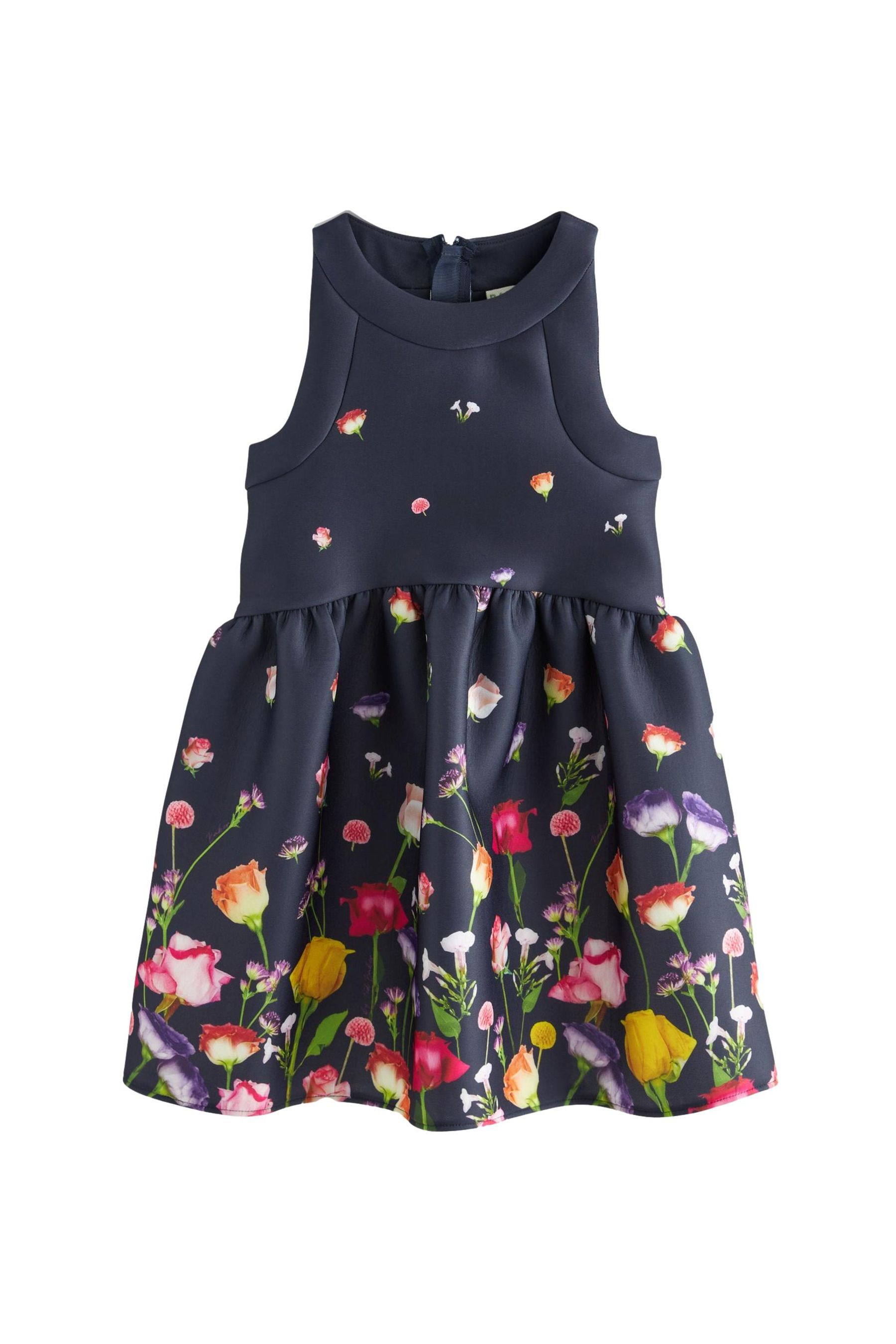 Baker by ted baker blue rose mockable scuba hem dress clearance