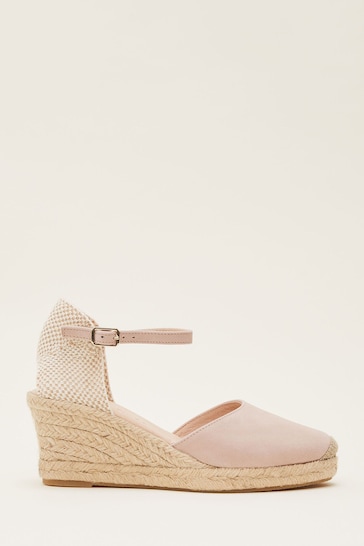 Phase Eight Natural Strap Wedge Espadrilles