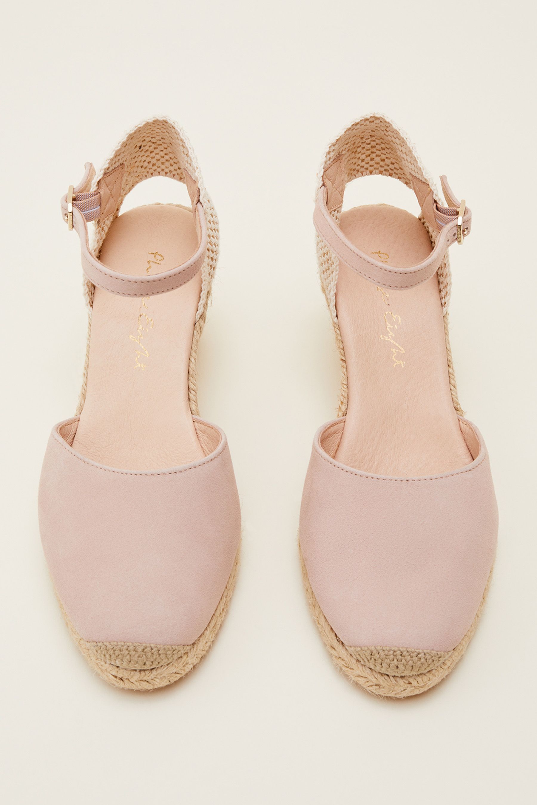 Phase Eight Natural Strap Wedge Espadrilles
