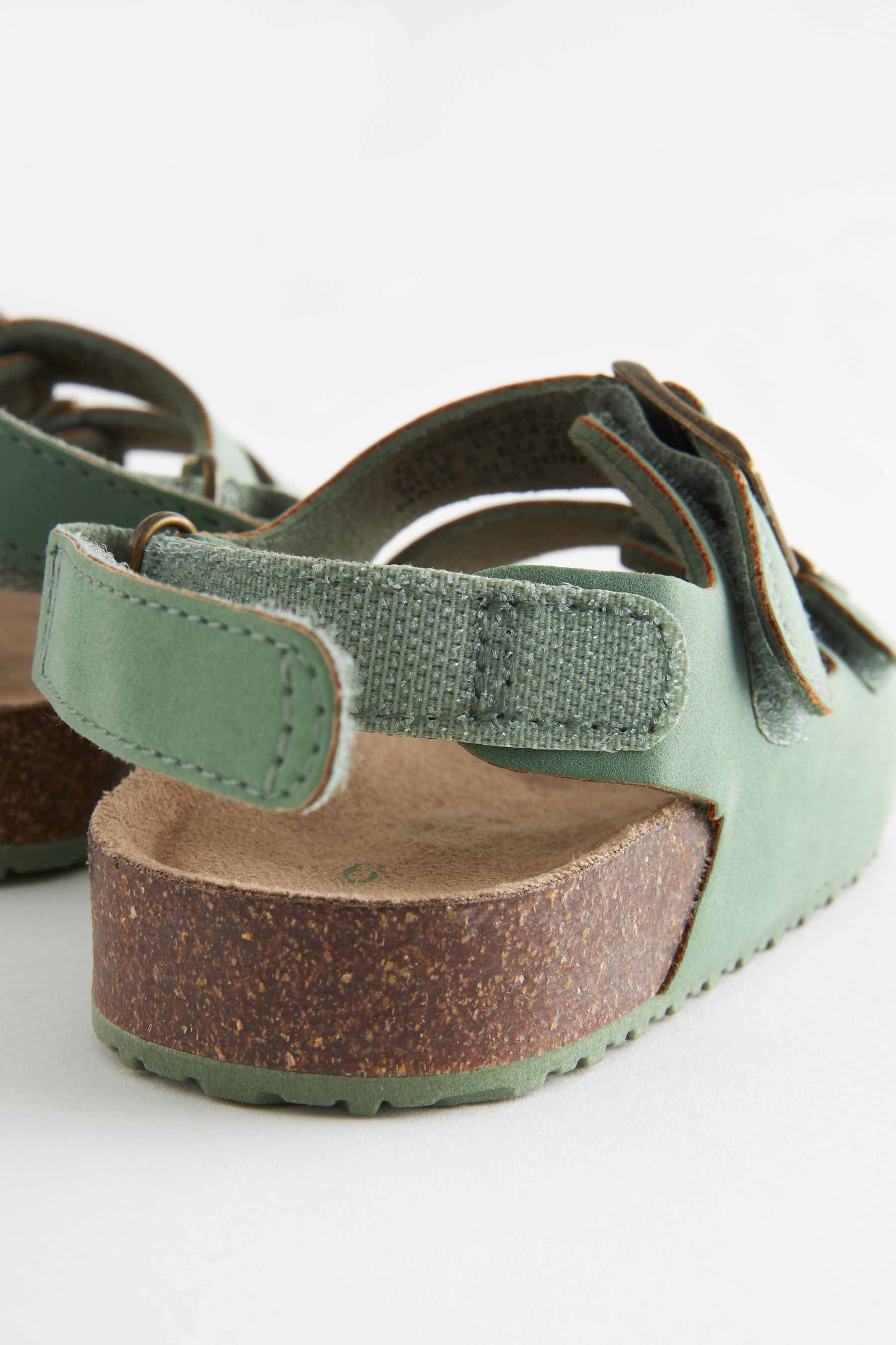 Buy Sage Green Standard Fit F Double Buckle Cushioned Footbed